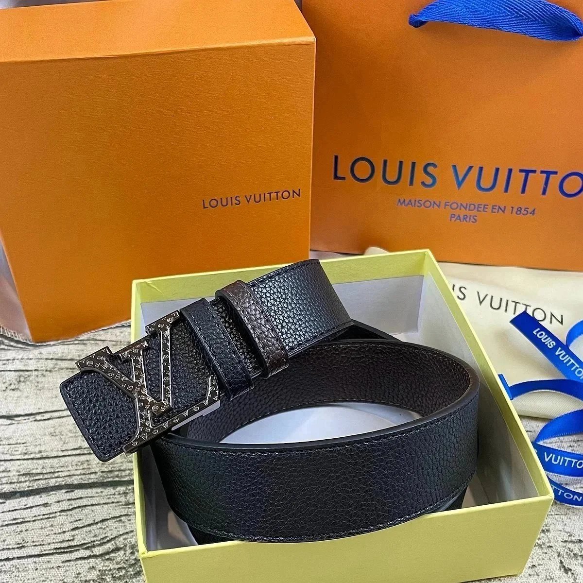 Louis Vuitton Belts LV Buckle Embossed Monogram Belt — 24