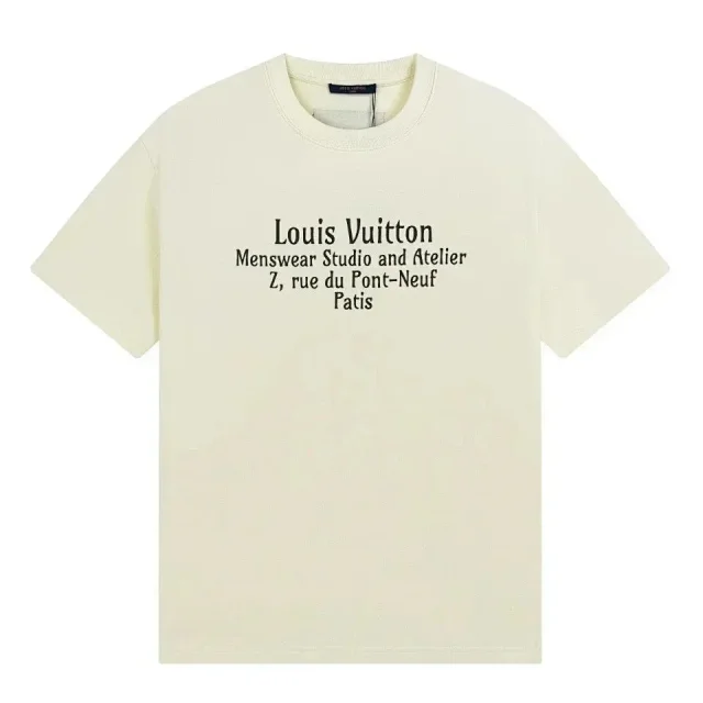 Louis Vuitton T-Shirts Short-Sleeve Graphic Print Crewneck product detail image 3