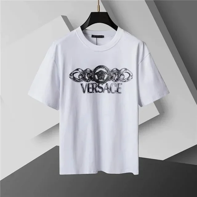 Versace T-Shirts Graphic Logo Print T-Shirt product detail image 6