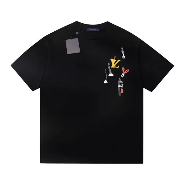 Louis Vuitton T-Shirts Short-Sleeve Graphic Print product detail image 12