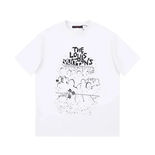Louis Vuitton T-Shirts Short-Sleeve Graphic Print product detail image 7