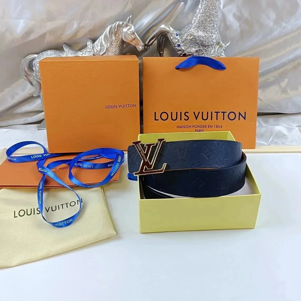Louis Vuitton Belts LV Buckle Embossed Monogram Belt image 12
