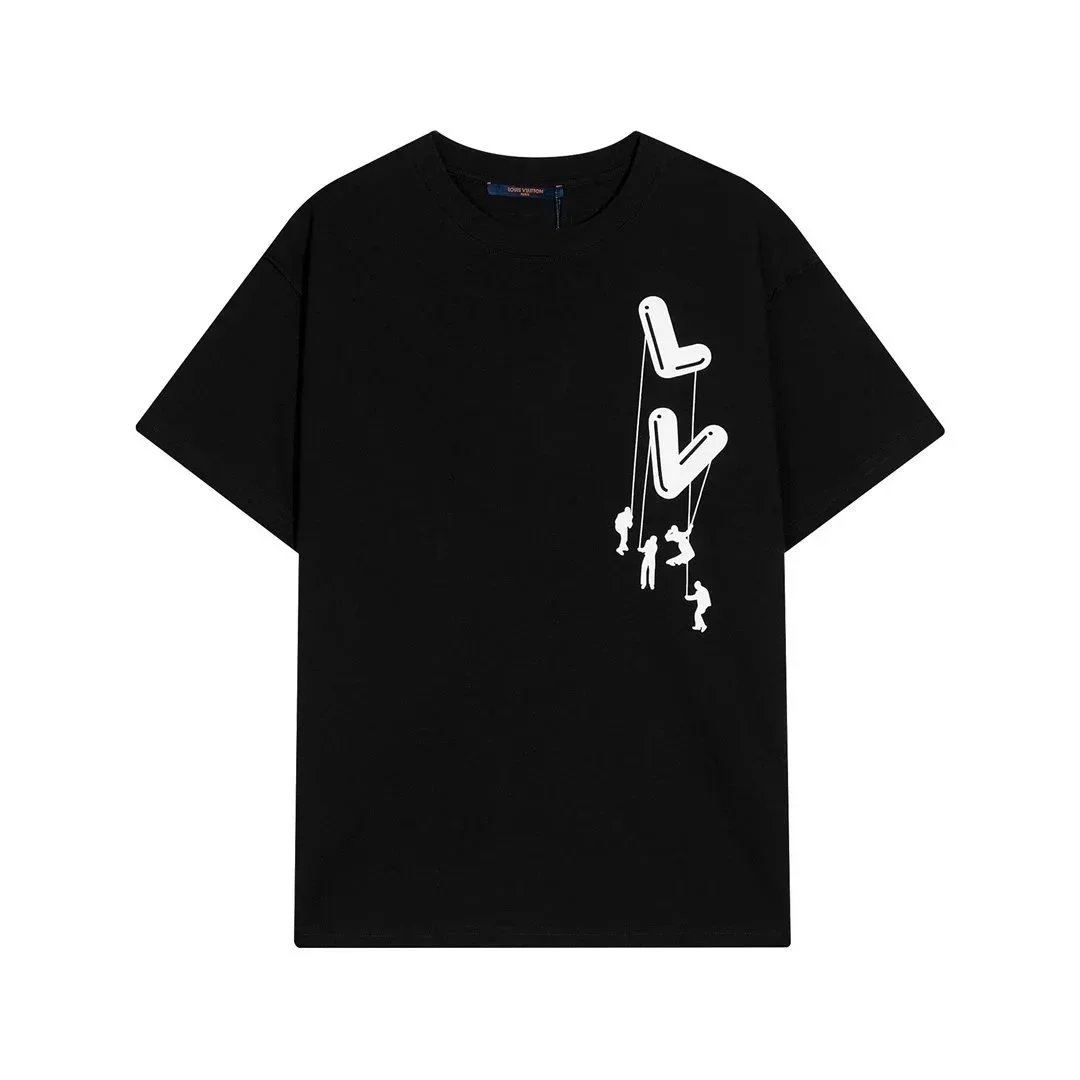 Louis Vuitton T-Shirts Short-Sleeve Graphic Print Crewneck image 1