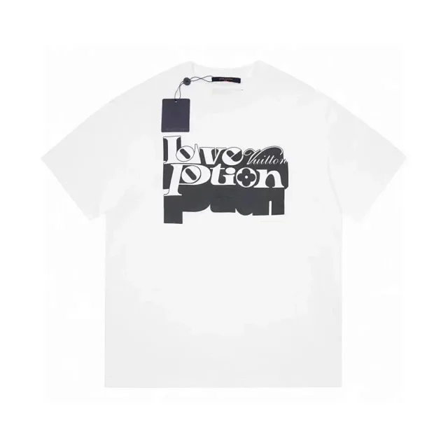 Louis Vuitton T-Shirts Short-Sleeve Graphic Print Crewneck product detail image 5