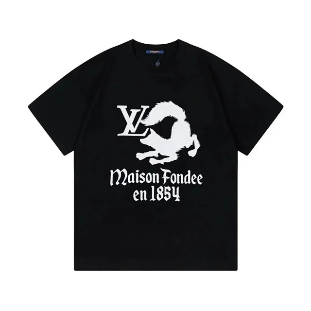 Louis Vuitton T-Shirts Short-Sleeve Graphic Print product detail image 3