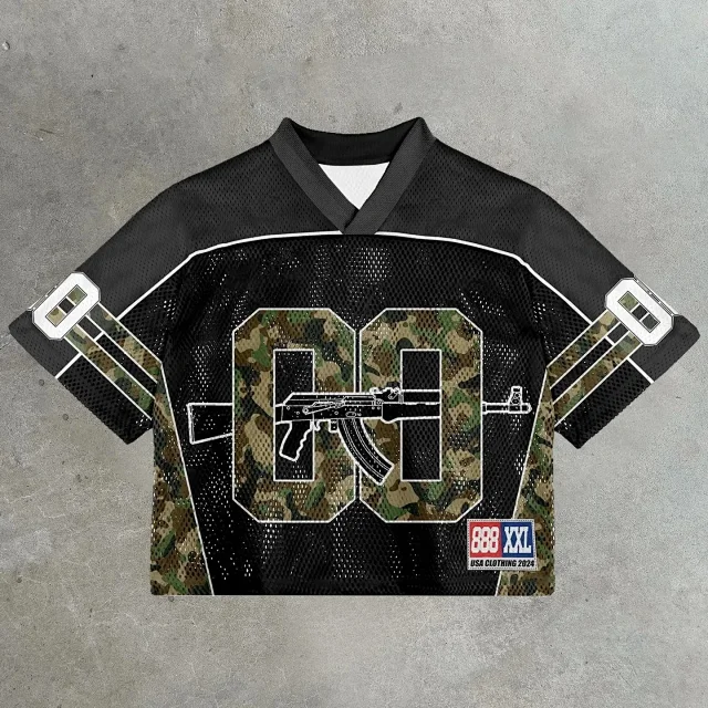 Unbranded Football Jerseys Mesh V-Neck Graphic Jersey product detail image 14
