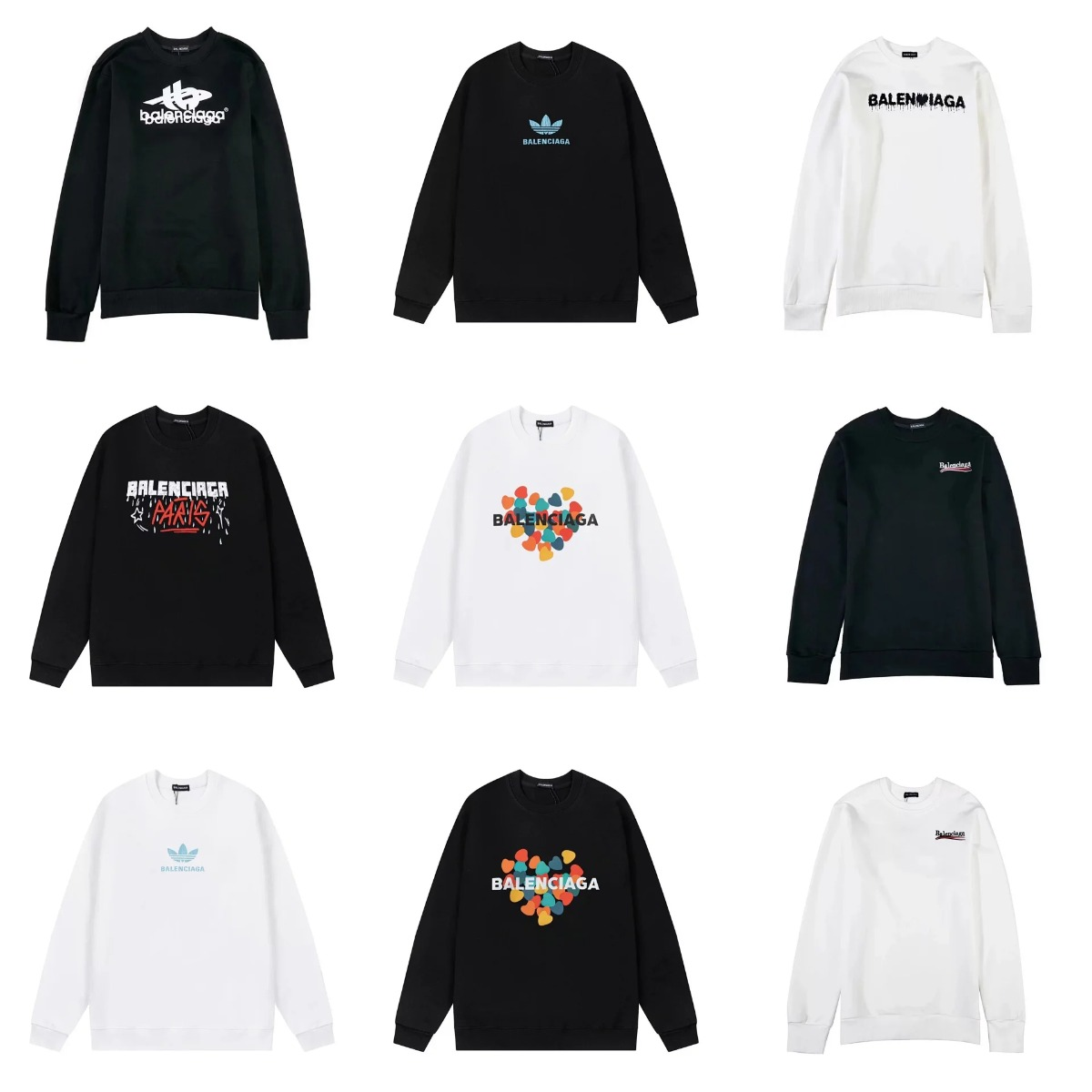 Balenciaga x Adidas Collaborative Sweatshirts [15 styles]