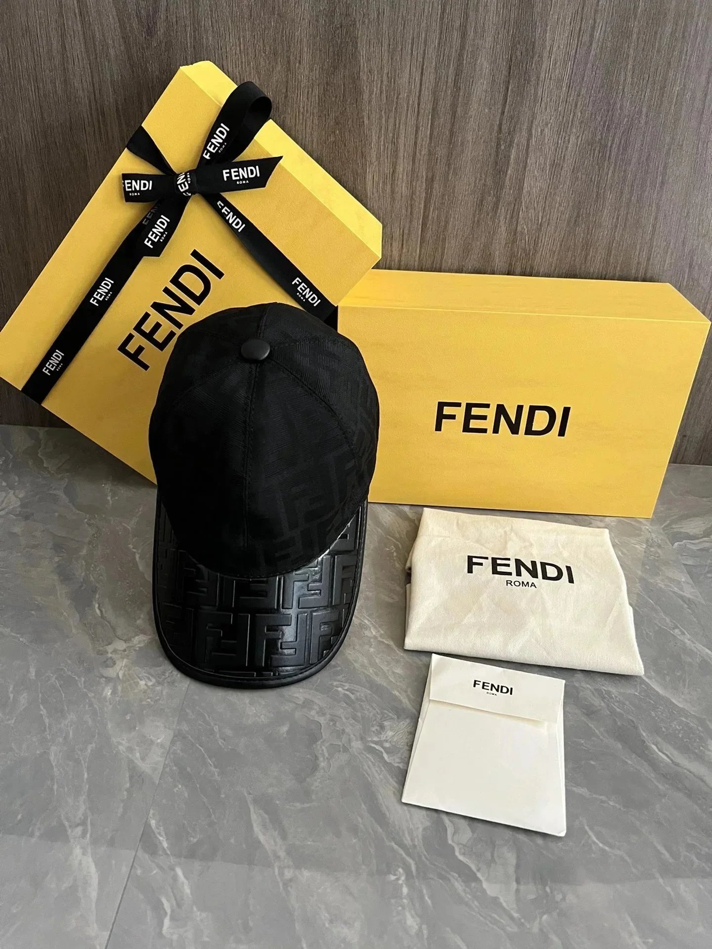 Fendi Hats FF monogram baseball cap — 16
