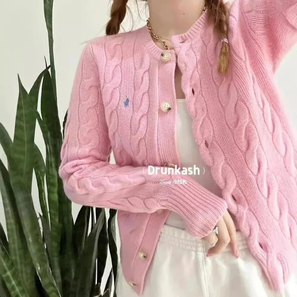 Ralph Lauren Knitwear Cable-Knit Button Cardigan with Embroidered Pony image 5