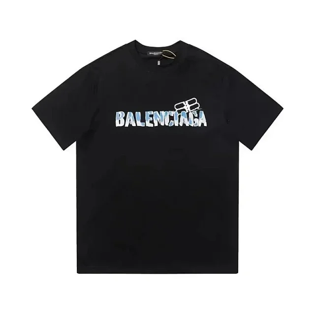 Balenciaga T-Shirts Oversized graphic logo T-shirt product detail image 1