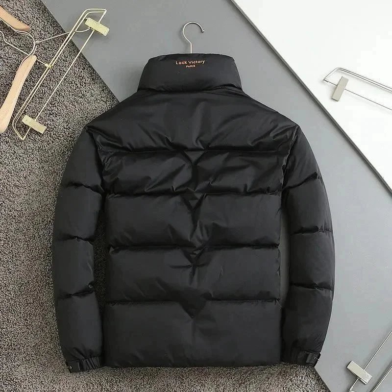 Luck Victory Down Jackets Quilted stand-collar puffer jacket with contrast monogram trim image 2