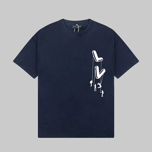 Louis Vuitton T-Shirts Short-Sleeve Graphic Logo Print product detail image 13