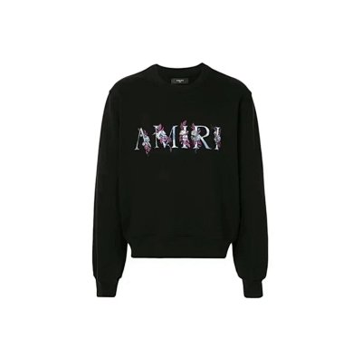 Amiri Floral-Embroidered Logo Sweatshirt