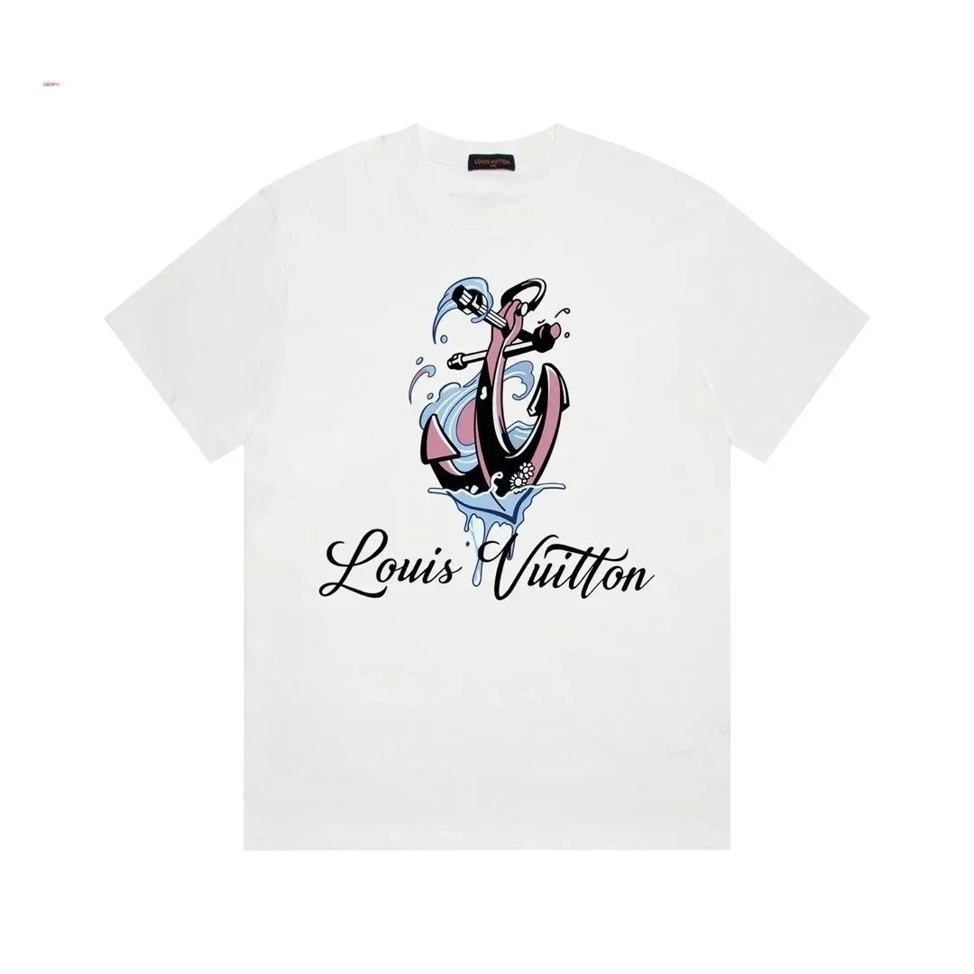 Louis Vuitton T-Shirts Short-Sleeve Graphic Print Crewneck image 11