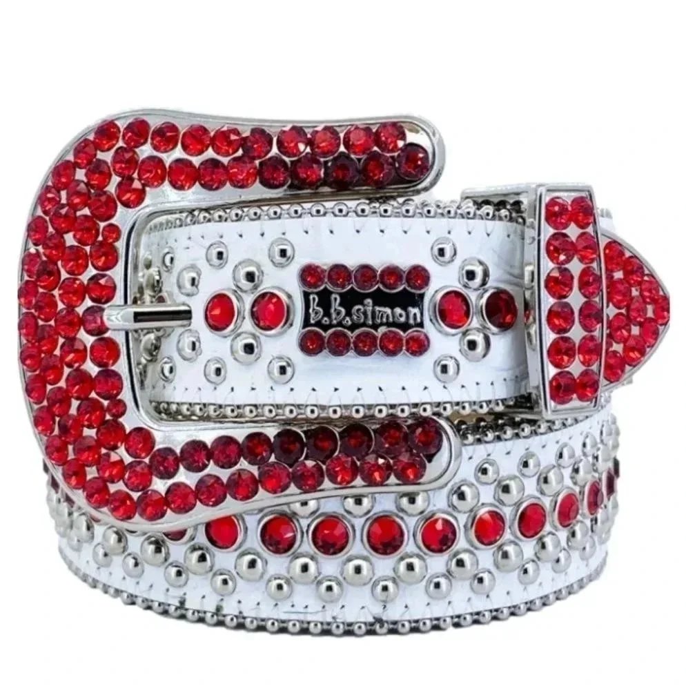 B.B. Simon Belts Rhinestone-studded belt with crystal buckle product image