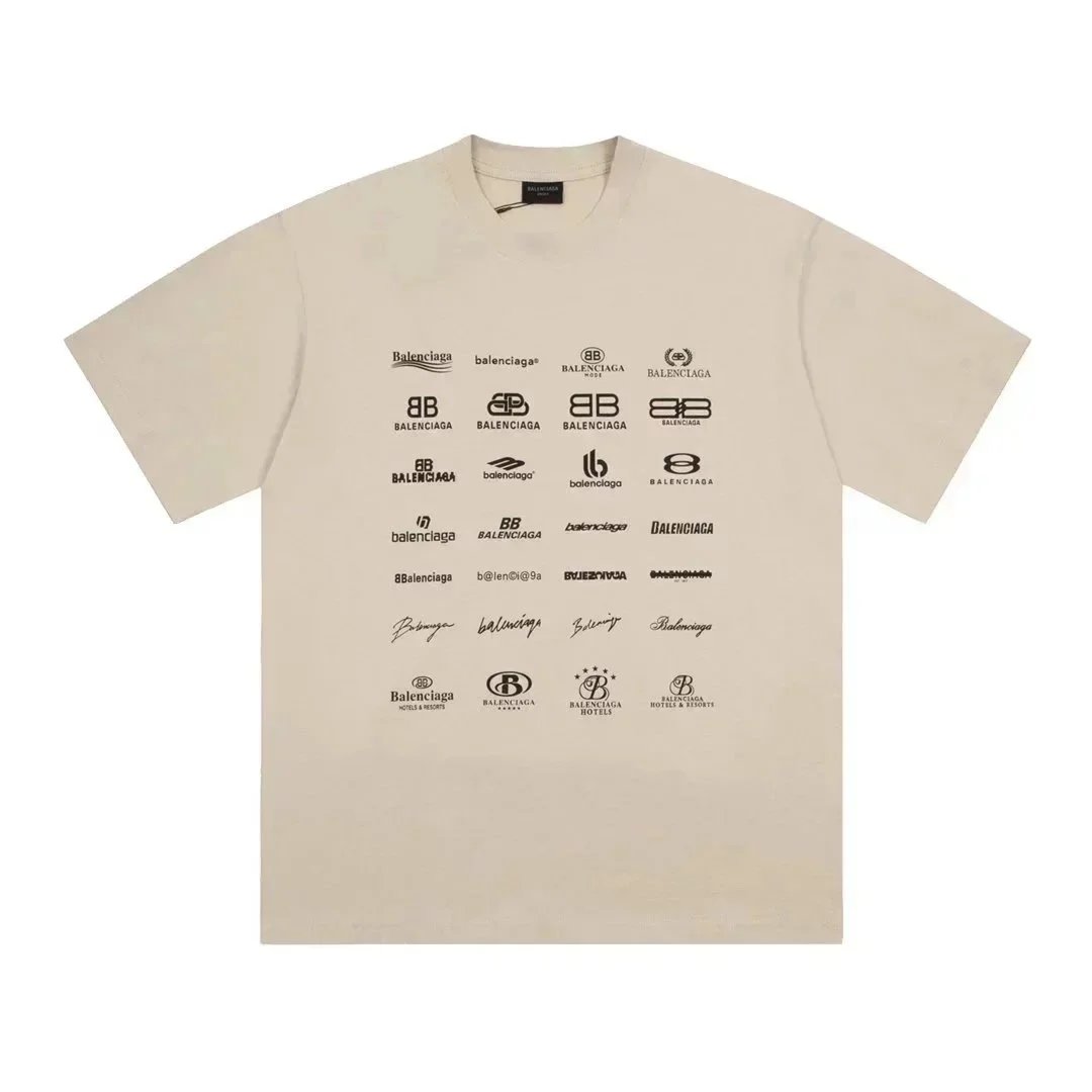 Balenciaga T-Shirts Short-sleeve graphic logo T-shirt image 12