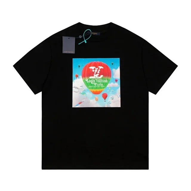 Louis Vuitton T-Shirts Short-Sleeve Graphic Print product detail image 2