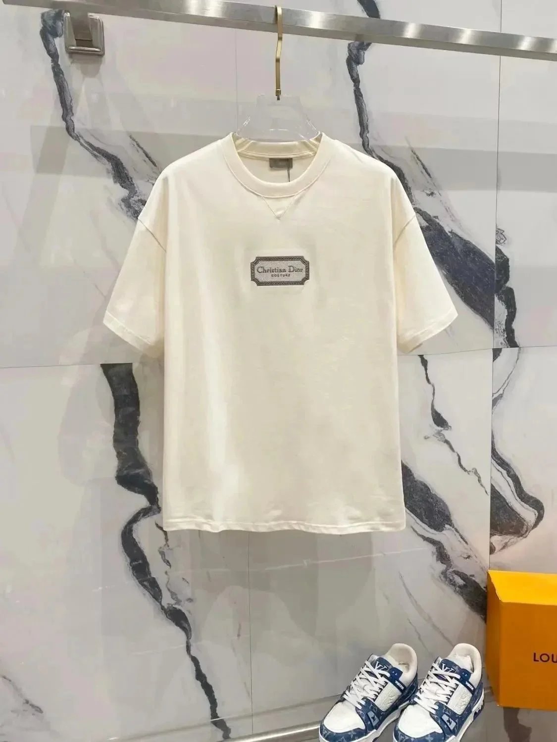 Dior T-Shirts Short-Sleeve Crew-Neck Logo T-Shirt — 7