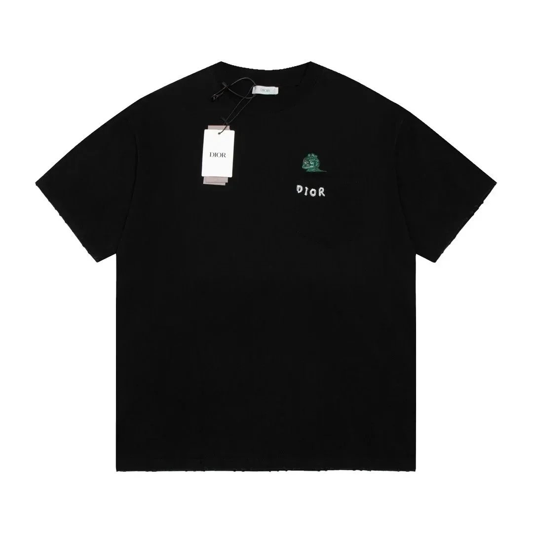 Dior T-Shirts Logo-Embroidered Designs image 3