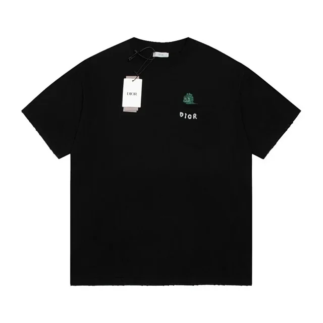 Dior T-Shirts Logo-Embroidered Designs product detail image 3