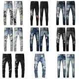 Amiri Distressed Graphic Jeans [37 styles]