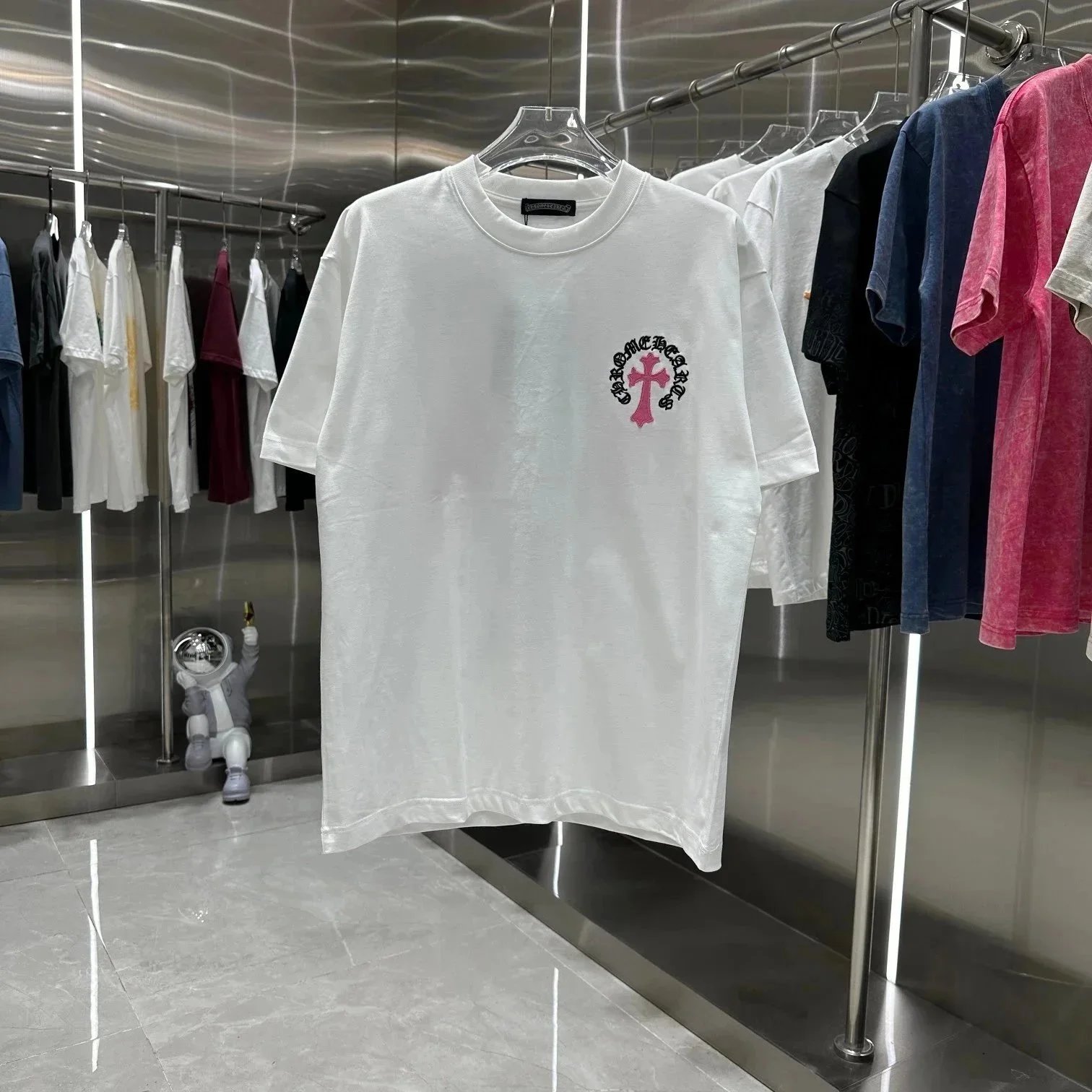Chrome Hearts T-Shirts Short-sleeve graphic T-shirt with cross motifs — 32