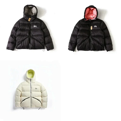 Stüssy Diamond Quilt Puffer Hooded Jacket [3 styles]