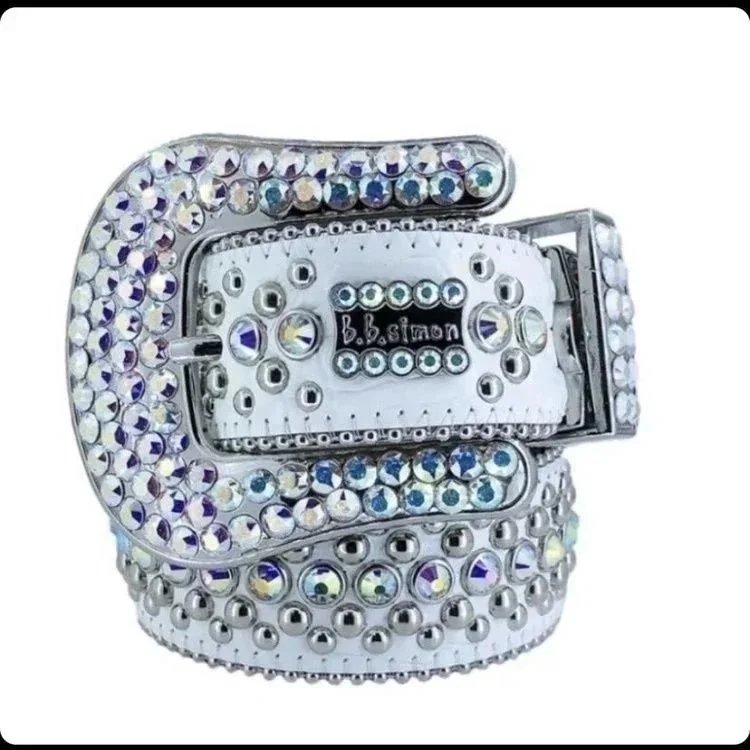B.B. Simon Belts Rhinestone-studded belt with crystal buckle image 3