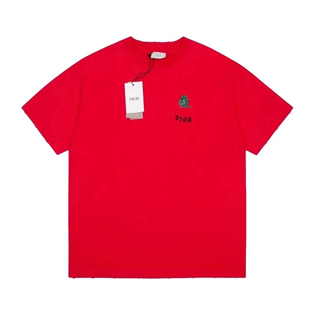 Dior T-Shirts Logo-Embroidered Designs image 4