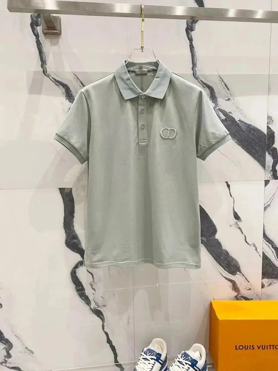 Dior T-Shirts Short-Sleeve Crew-Neck Logo T-Shirt — 35