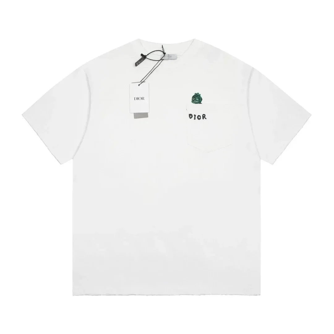 Dior T-Shirts Logo-Embroidered Designs image 5