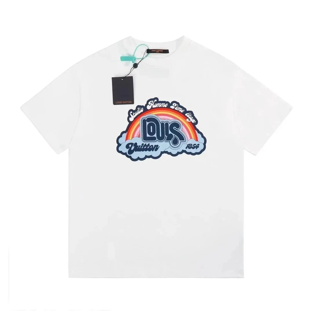 Louis Vuitton T-Shirts Short-Sleeve Graphic Print Crewneck image 4