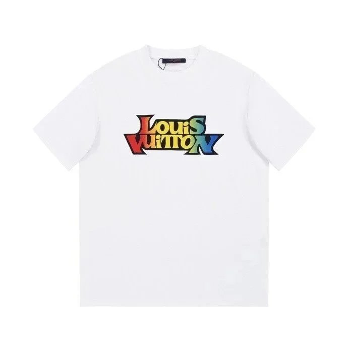 Louis Vuitton T-Shirts Short-Sleeve Graphic Print Crewneck image 12