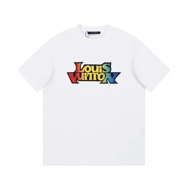 Louis Vuitton T-Shirts Short-Sleeve Graphic Print Crewneck product detail image 12