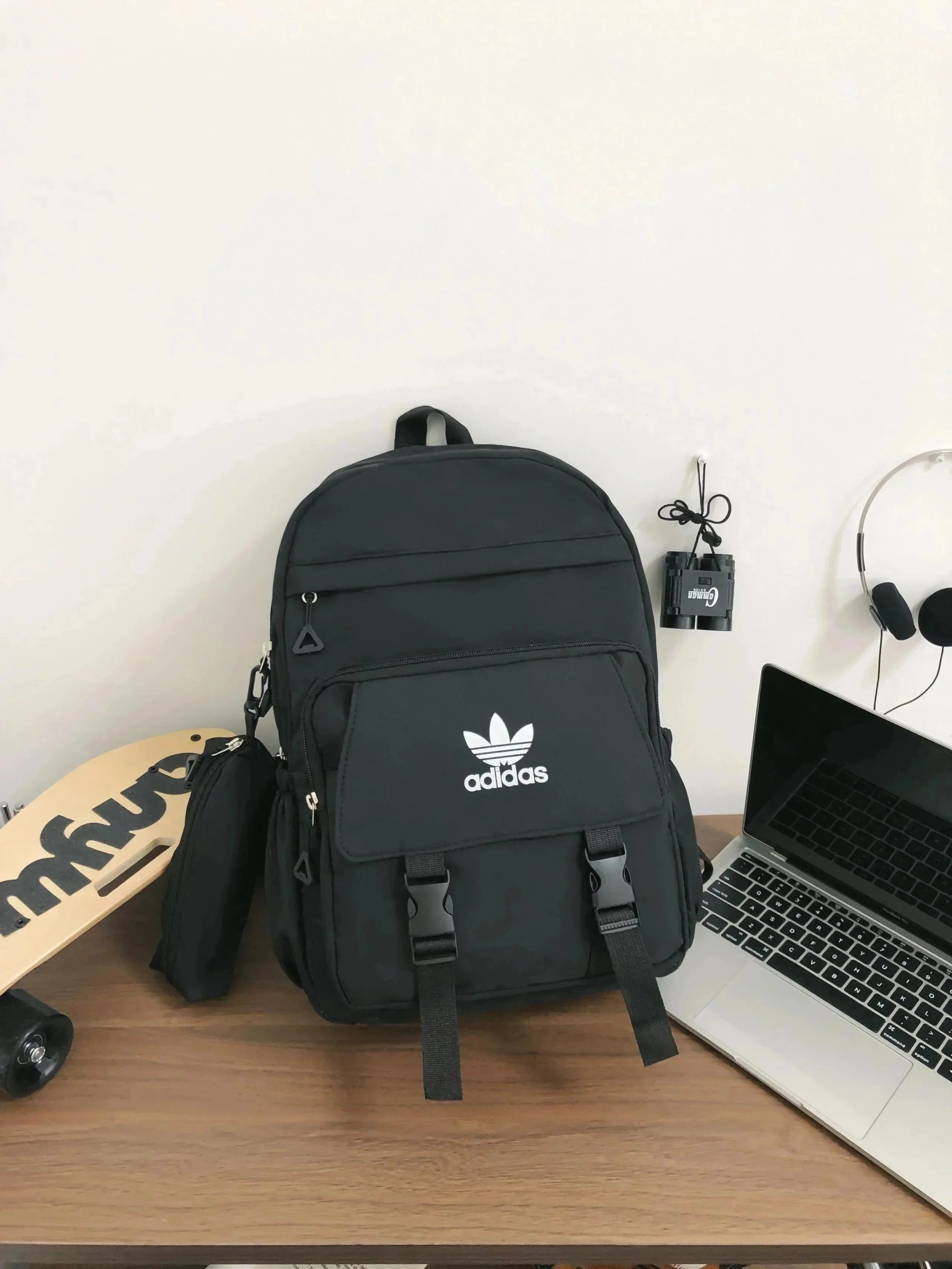 Adidas Backpacks Logo Print Backpack — 2254-3