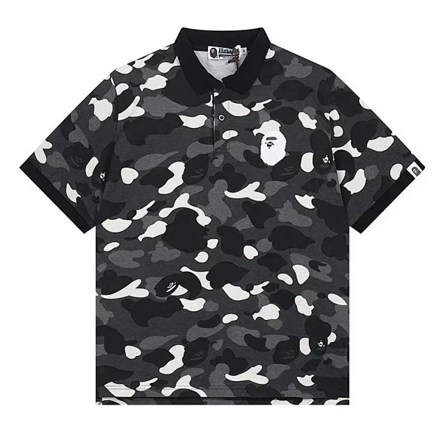 A Bathing Ape Shirts Short-Sleeve Polo Shirt with Head Patch product detail image 1