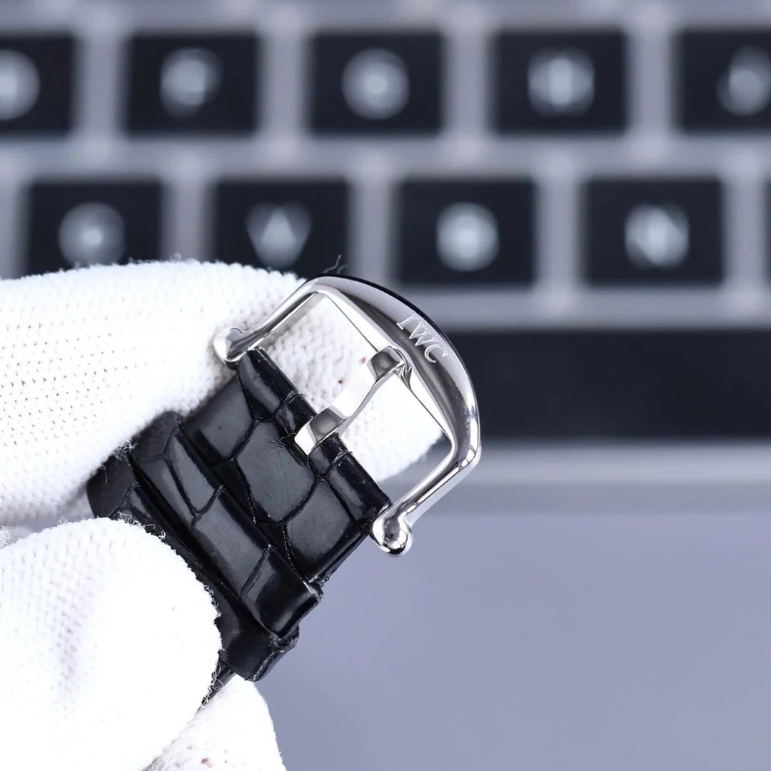 IWC Watches Automatic Date Watch with Crystal Hour Markers image 6