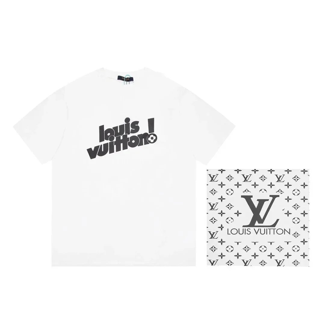 Louis Vuitton T-Shirts Short-Sleeve Logo Print — 1