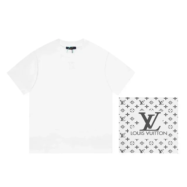 Louis Vuitton T-Shirts Short-Sleeve Logo Print product detail image 3