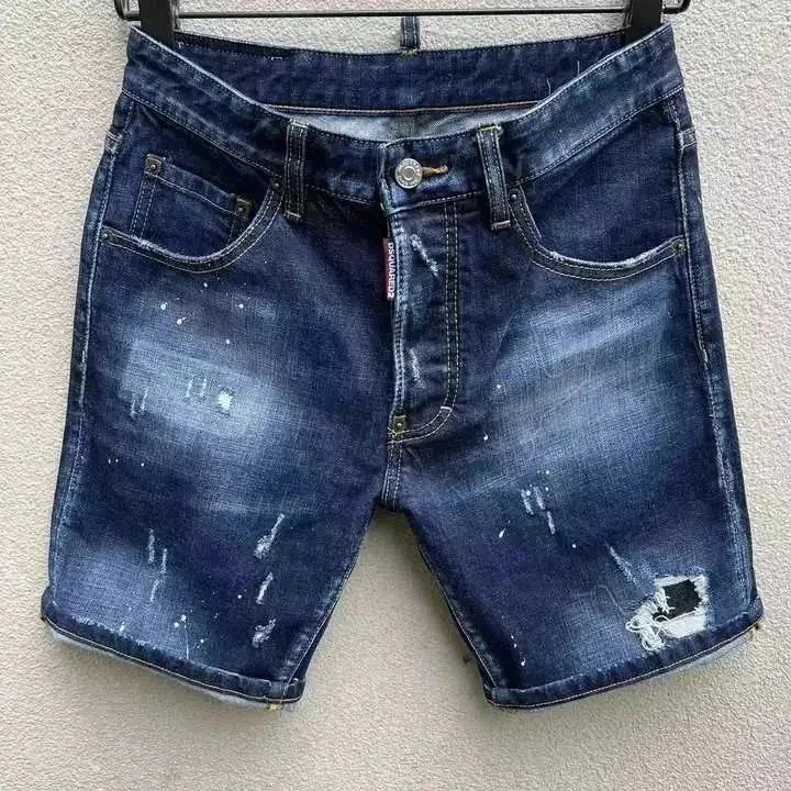 Unbranded Shorts Denim with patches and distressed details — 37 blue 005