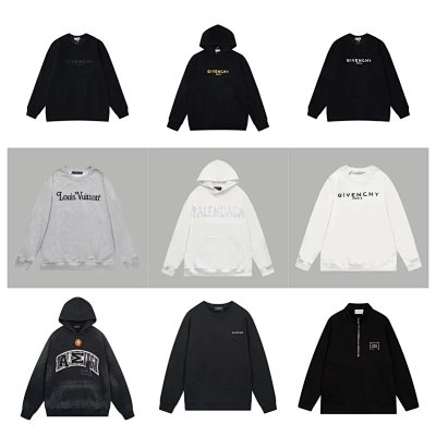 Givenchy, Louis Vuitton, Balenciaga Logo Hoodies & Sweatshirts