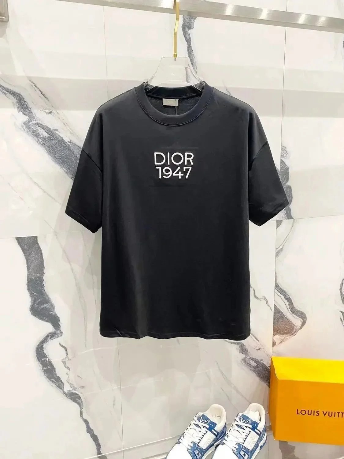 Dior T-Shirts Short-Sleeve Crew-Neck Logo T-Shirt — 13