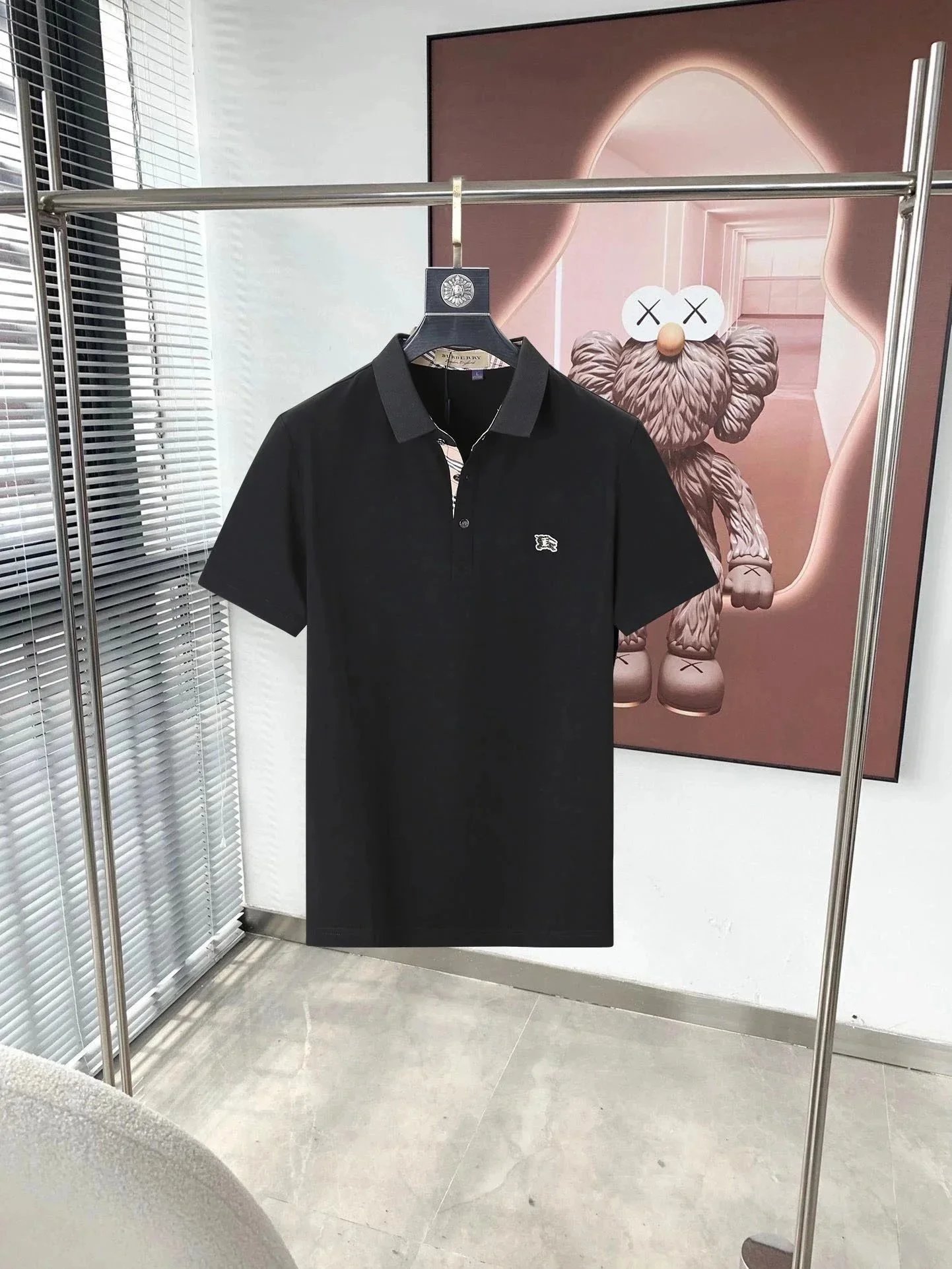 Burberry T-Shirts Short-Sleeve Polo Shirt with Contrast Trim and Embroidered Logo image 8