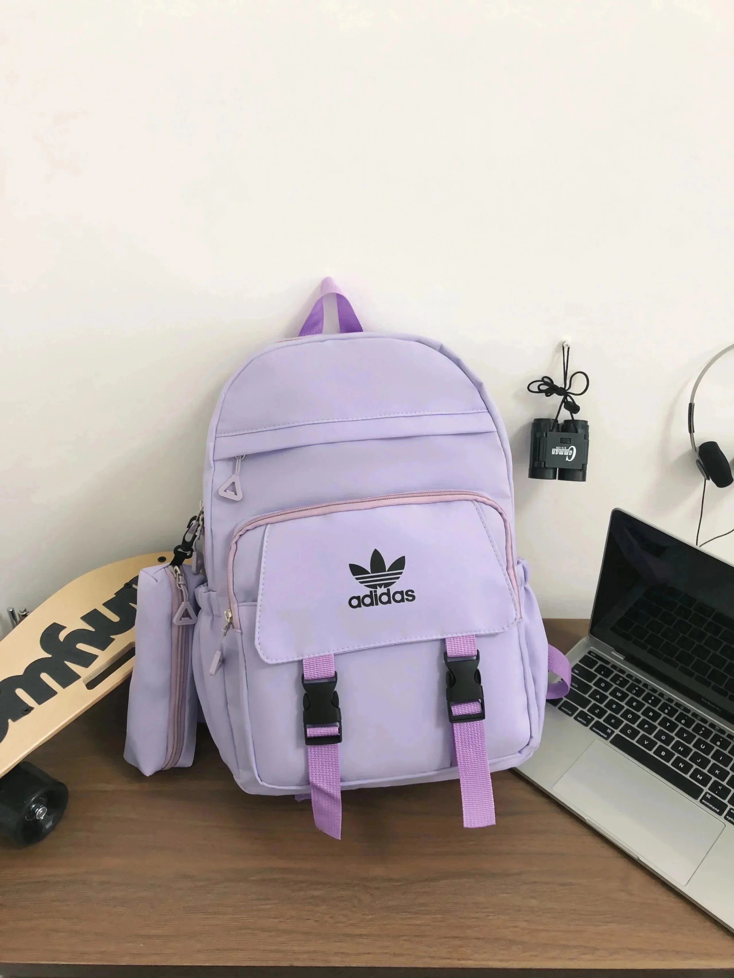 Adidas Backpacks Logo Print Backpack — 2254-4