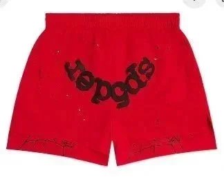 Sp5der Shorts Elastic-Waist Chenille Number Patch — 22