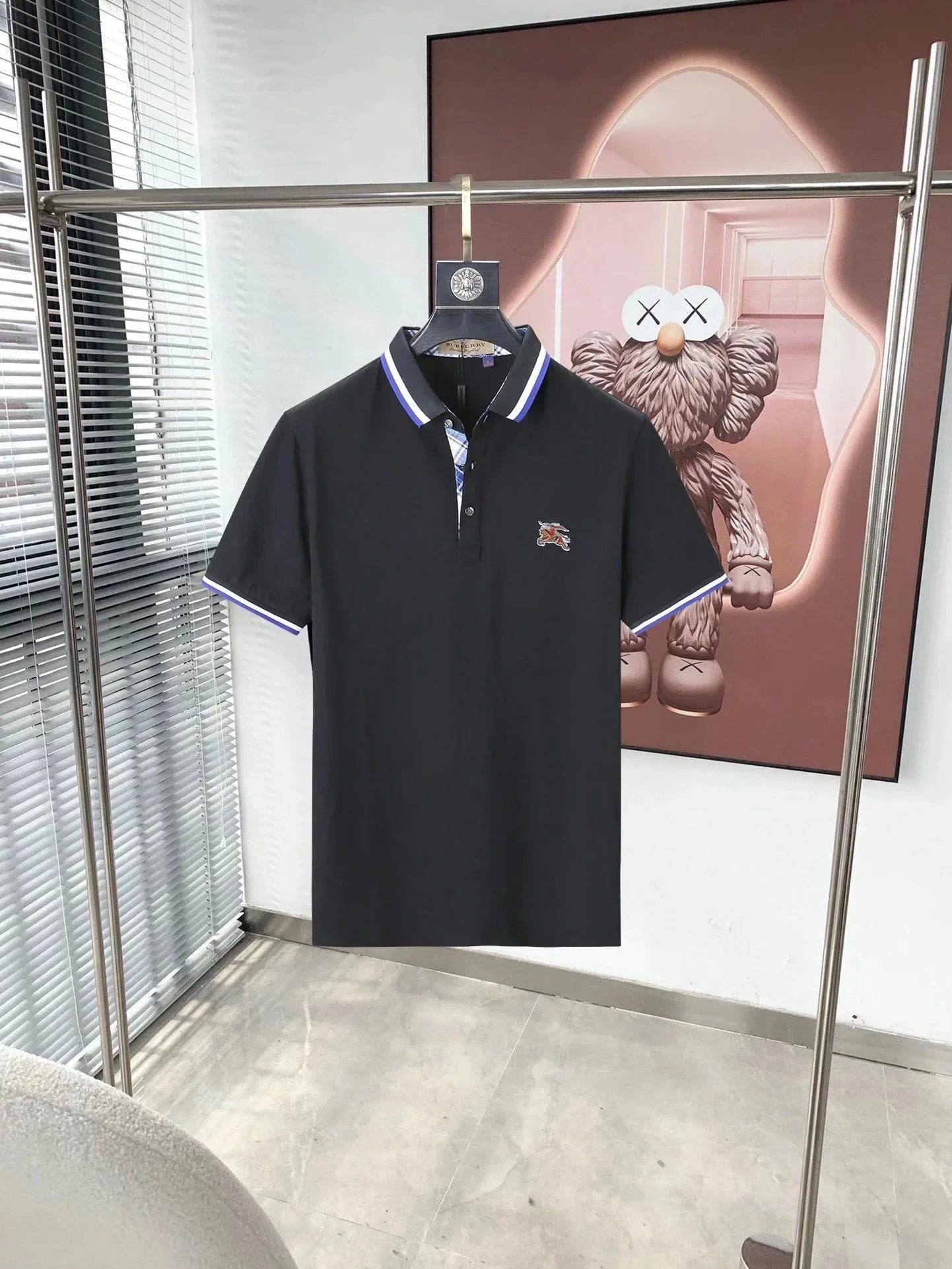 Burberry T-Shirts Short-Sleeve Polo Shirt with Contrast Trim and Embroidered Logo image 5