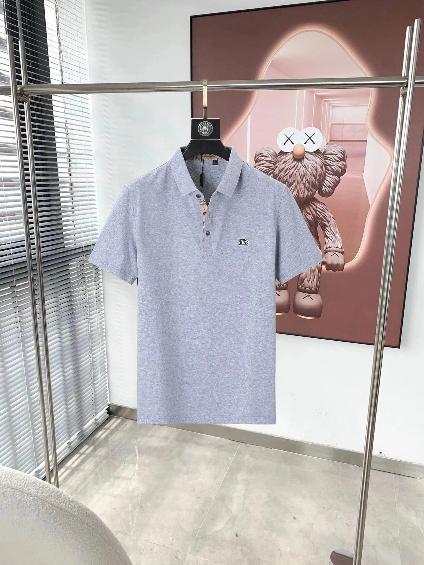 Burberry T-Shirts Short-Sleeve Polo Shirt with Contrast Trim and Embroidered Logo image 6