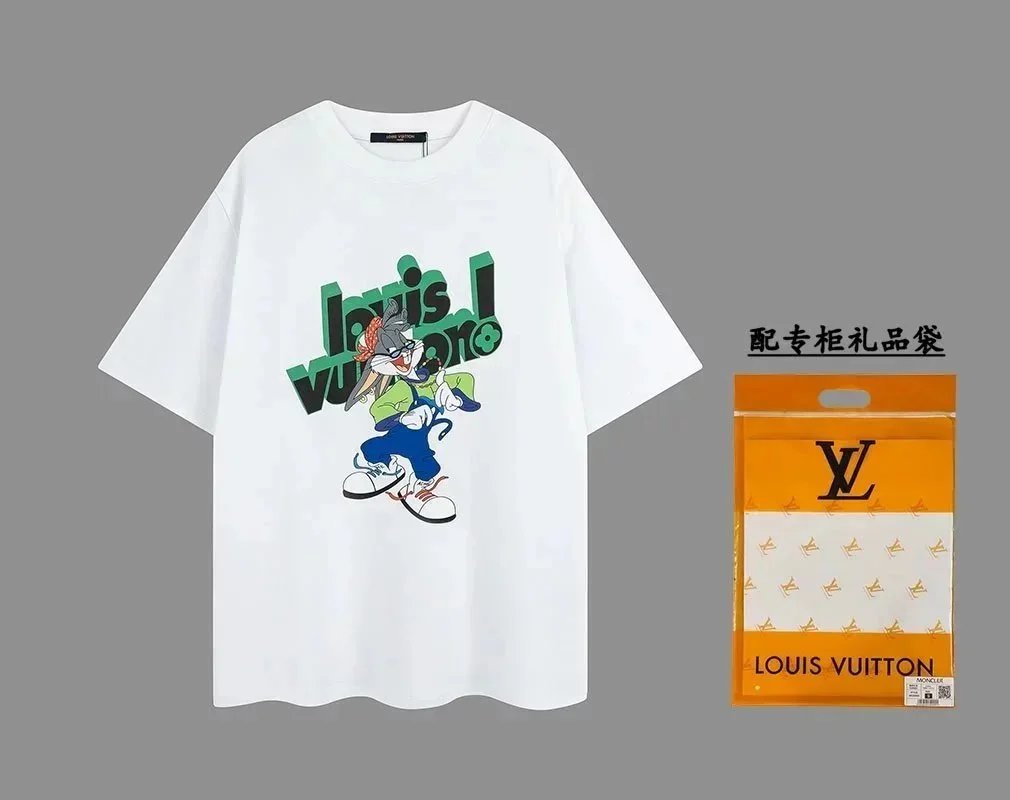 Louis Vuitton T-Shirts Short-Sleeve Logo Graphic — 3