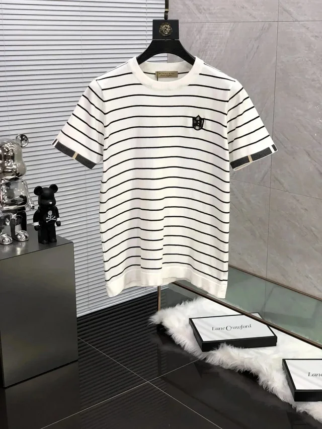 Burberry Shirts Short-Sleeve Polo and Striped T-Shirt Styles product detail image 1