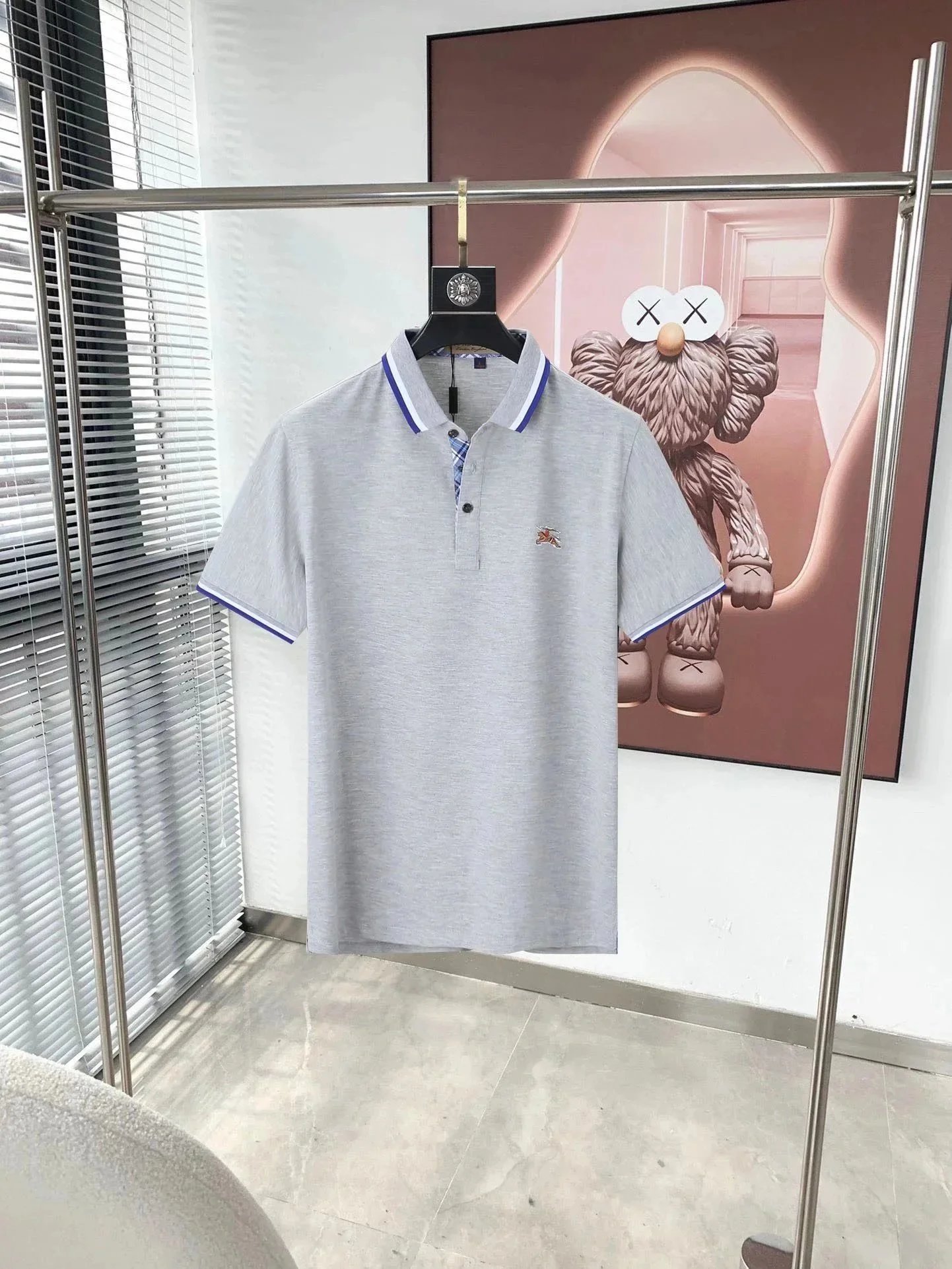 Burberry T-Shirts Short-Sleeve Polo Shirt with Contrast Trim and Embroidered Logo image 4